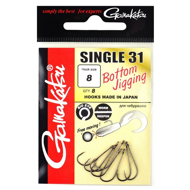 Gamakatsu Single 31 Hooks Black #6