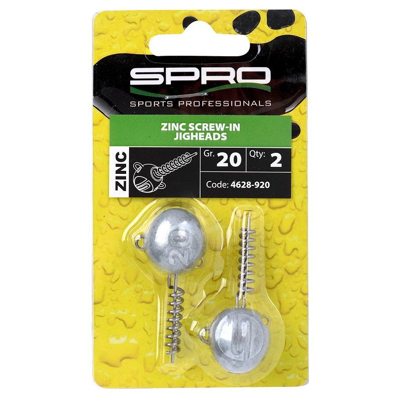 Spro Zinc Screw-in Jigheads 20 gr 2 pcs