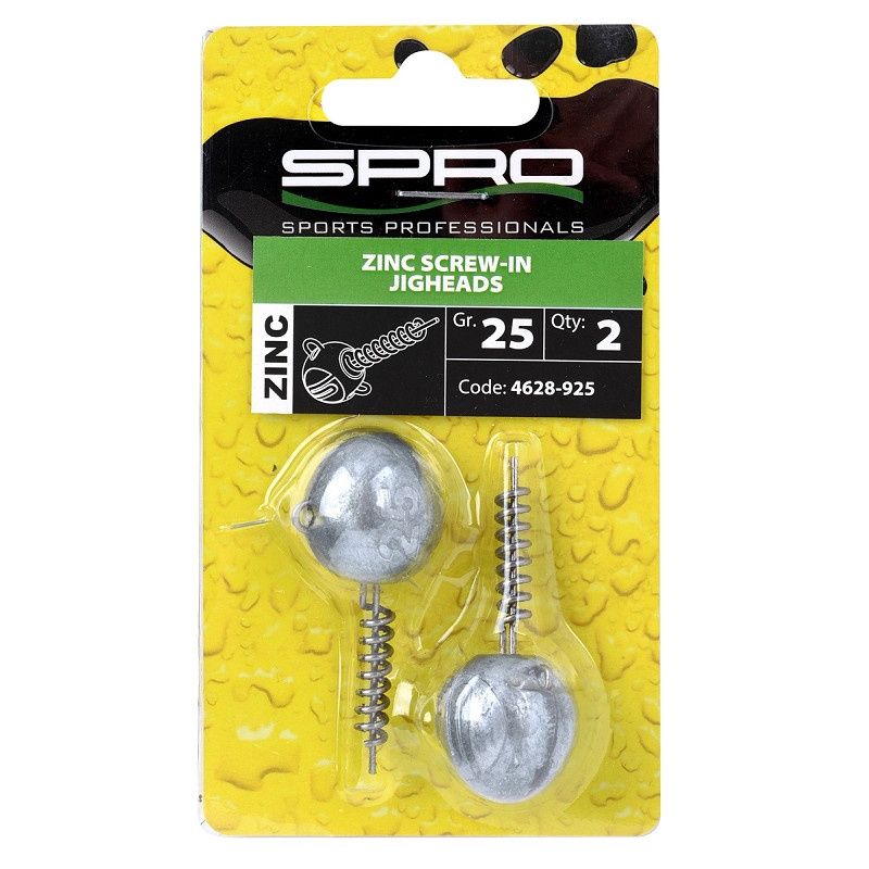 Spro Zinc Screw-in Jigheads 25 gr 2 pcs