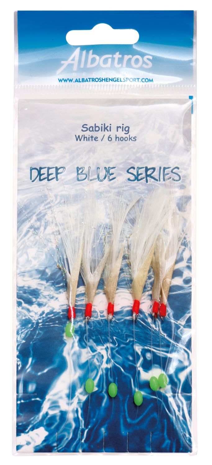 Albatros Deepblue Sabiki Rig 6 Hooks White