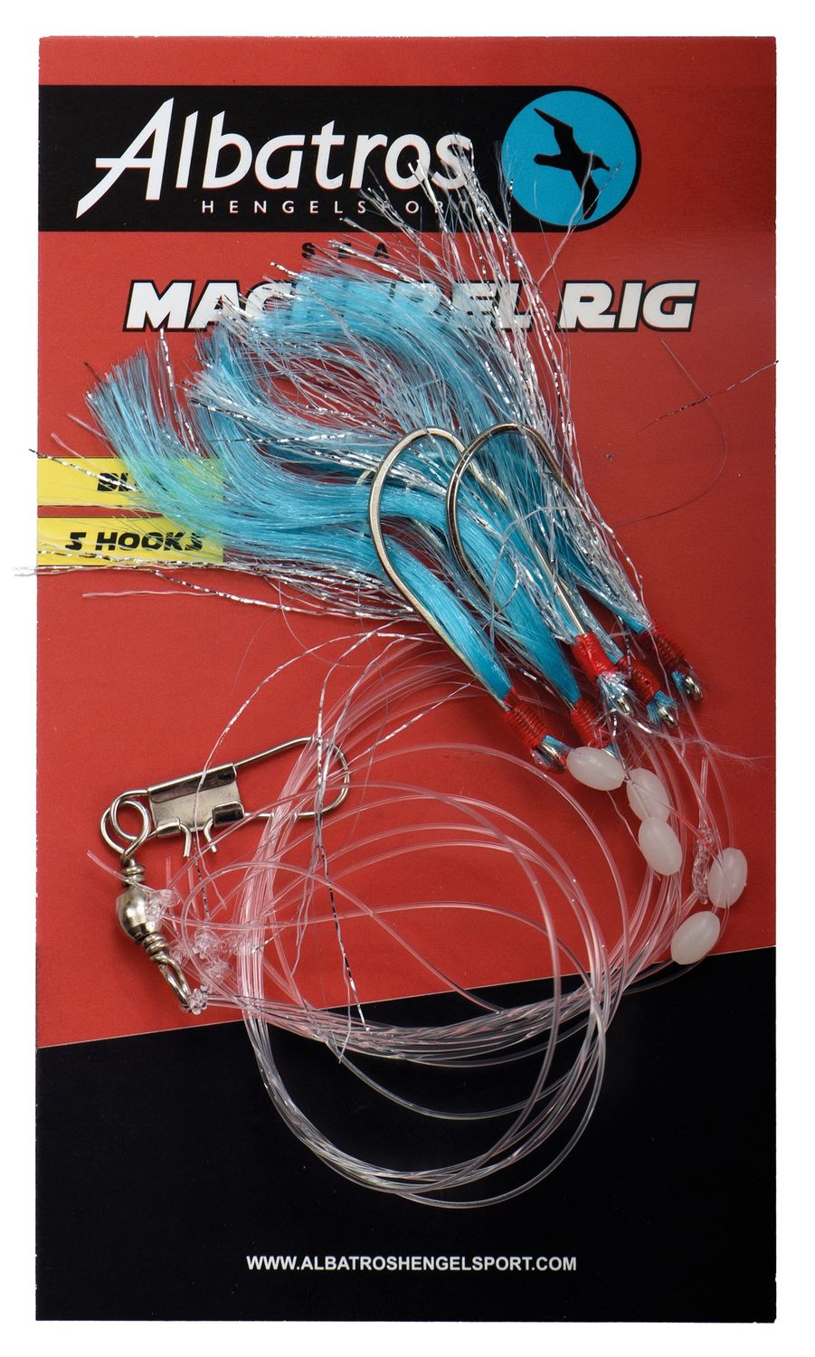 Albatros Deep Blue Mackerel Rig 5 HK Blue Glitter