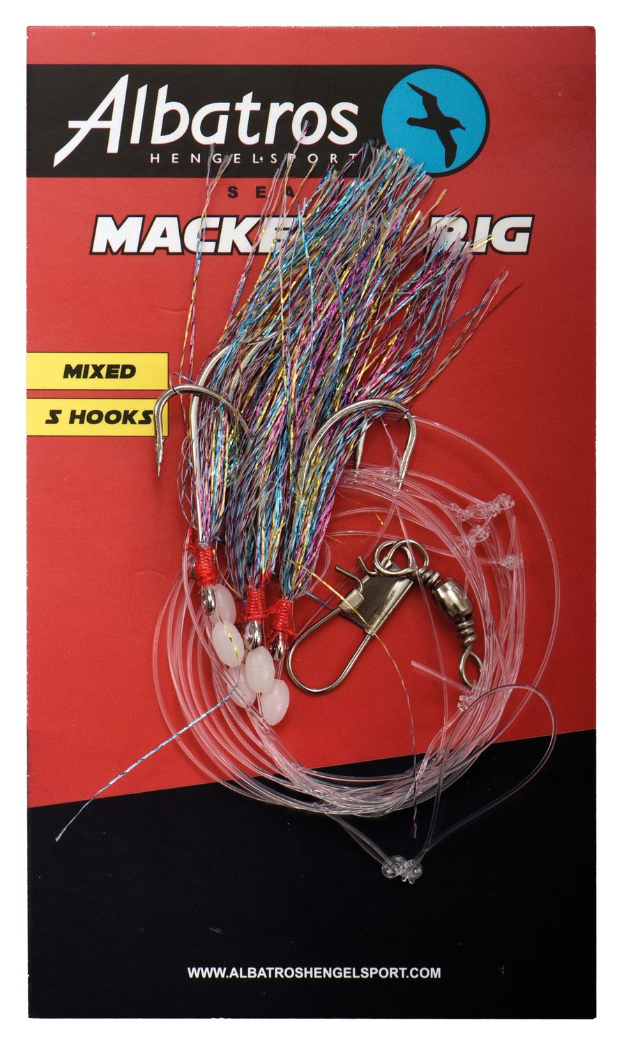 Albatros Deepblue Mackerel Rig 5 hooks mixed glitter
