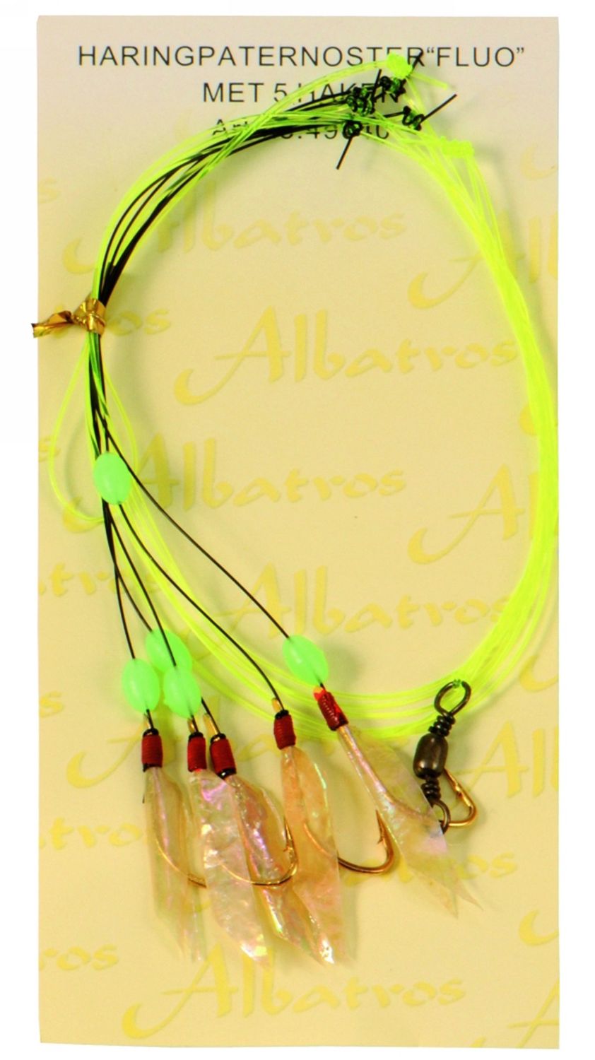 Albatros Haring Paternoster 5 haken FLUO