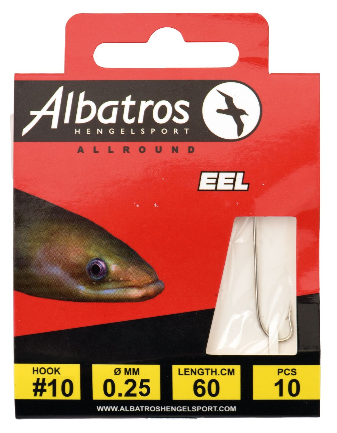 Albatros Hakenboekje Paling #10/0.25 mm/60 cm