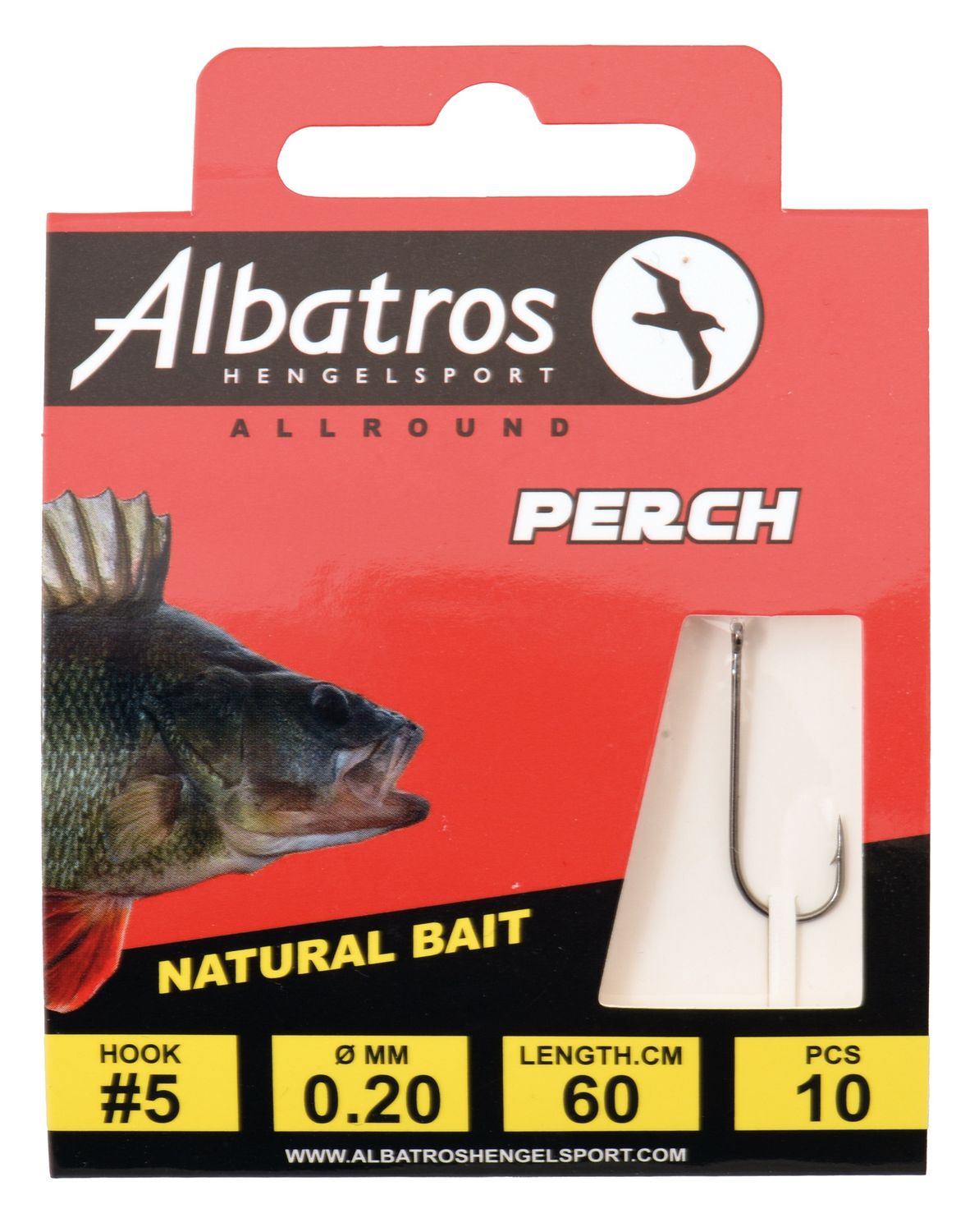 Albatros Hakenboekje Baars #5/0.20 mm/60 cm