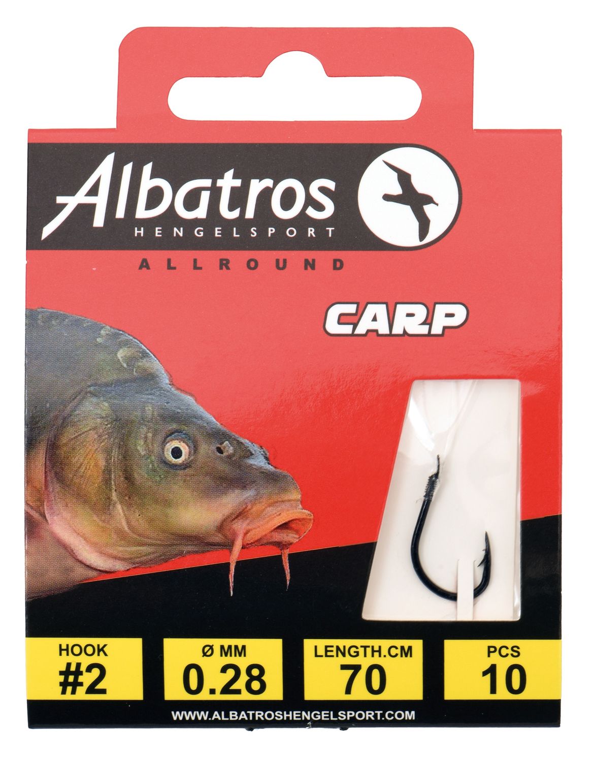 Albatros Hakenboekje Karper #2/0.28 mm/70 cm