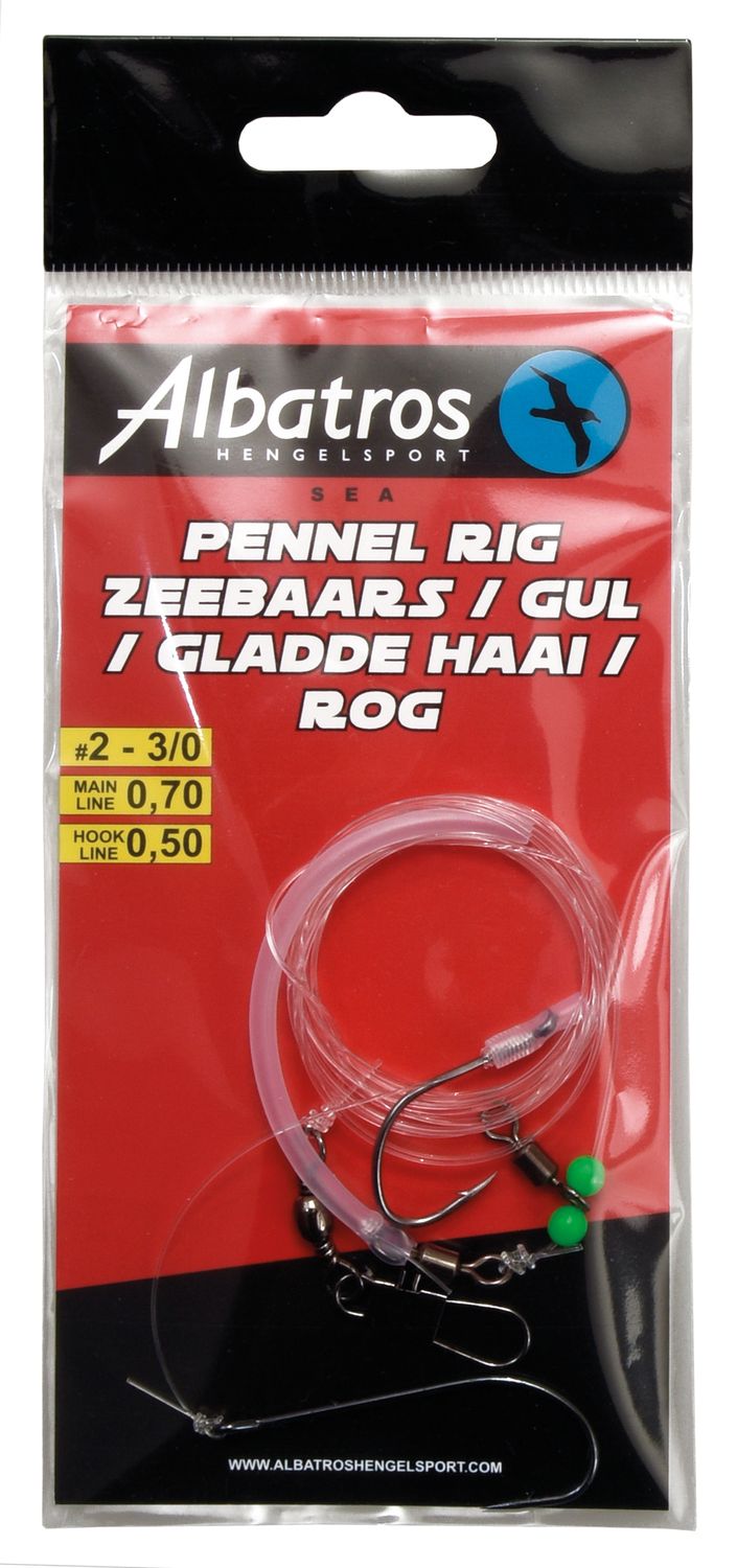 Albatros Pennel Rig Zeebaars/Gul/Gladde Haai/Rog