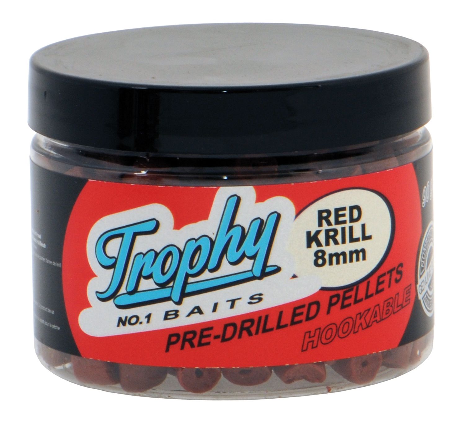 Trophy Baits Pre-Drilled Red Krill Pellets 20 mm 90 g