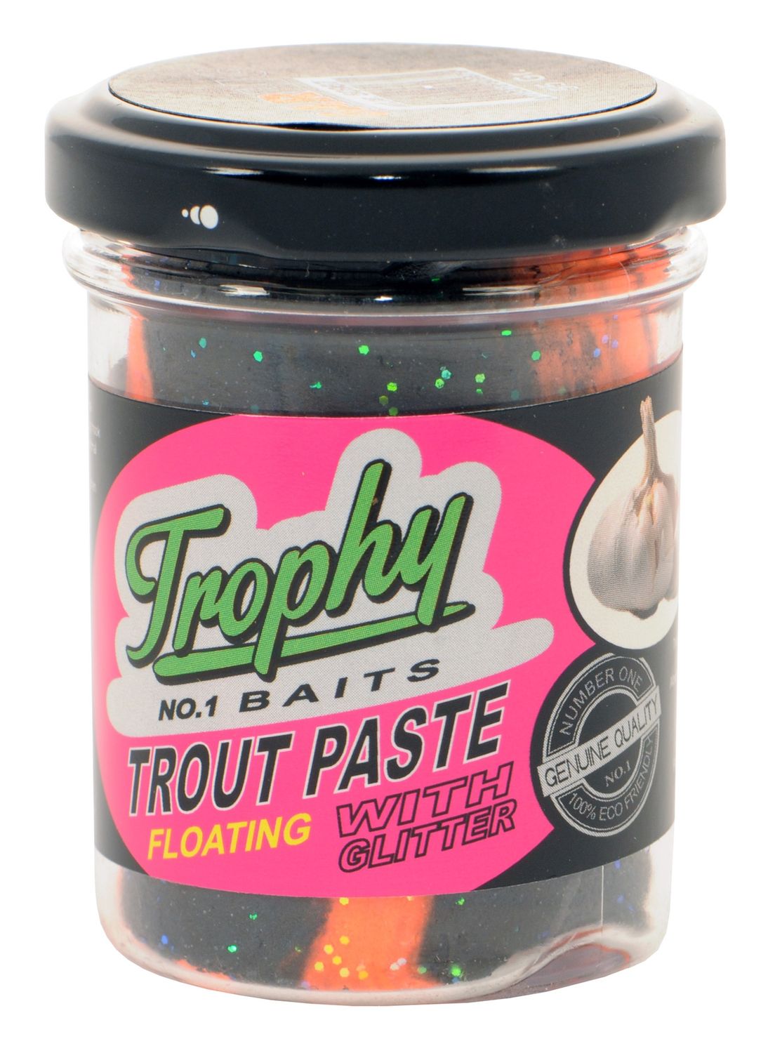 Trophy Baits Troutpasta Floating Garlic Black Orange 55 g