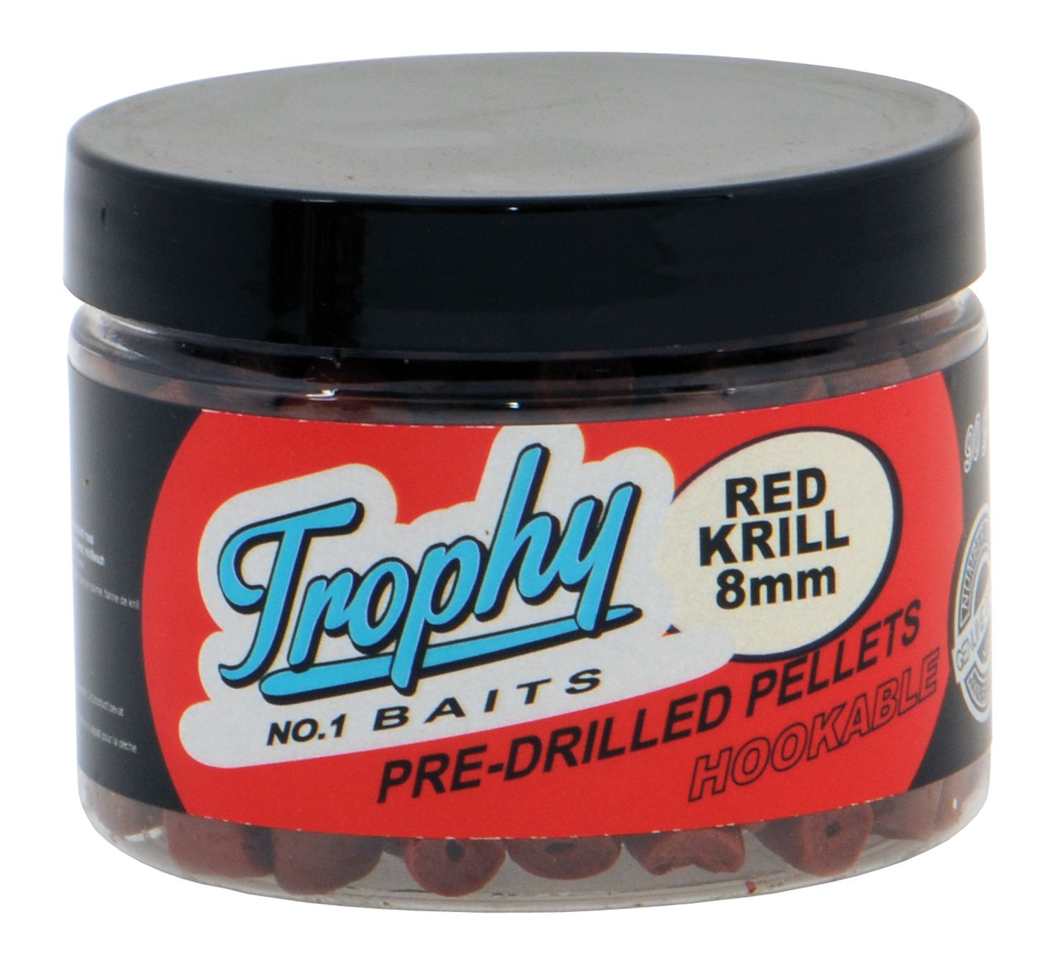 Trophy Baits Pre-Driled Red Krill Pellet 14 mm 90 g
