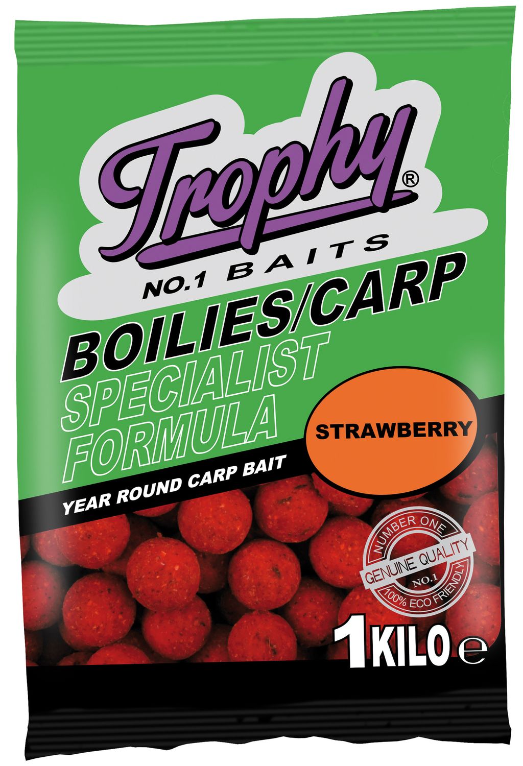 Trophy Baits Boilies 1 kg/15 mm Strawberry