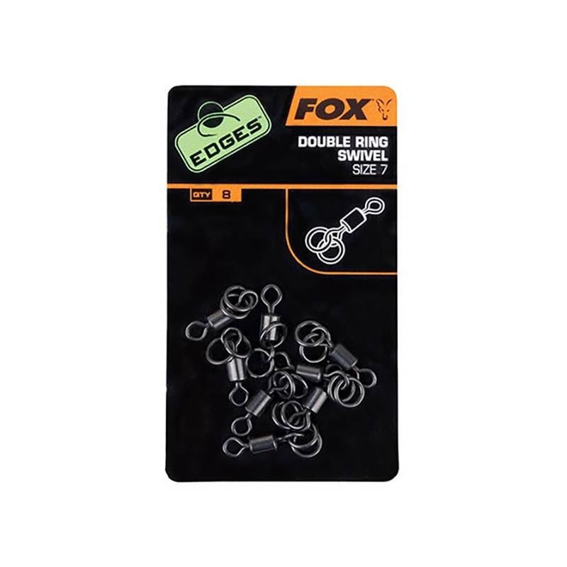 Fox Edges Double Ring Swivel Size 7 8 pcs