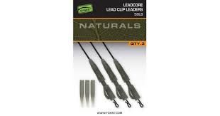 Fox Edges Naturals Leadcore Power Grip Lead Clip Leaders 50lb 3 pcs
