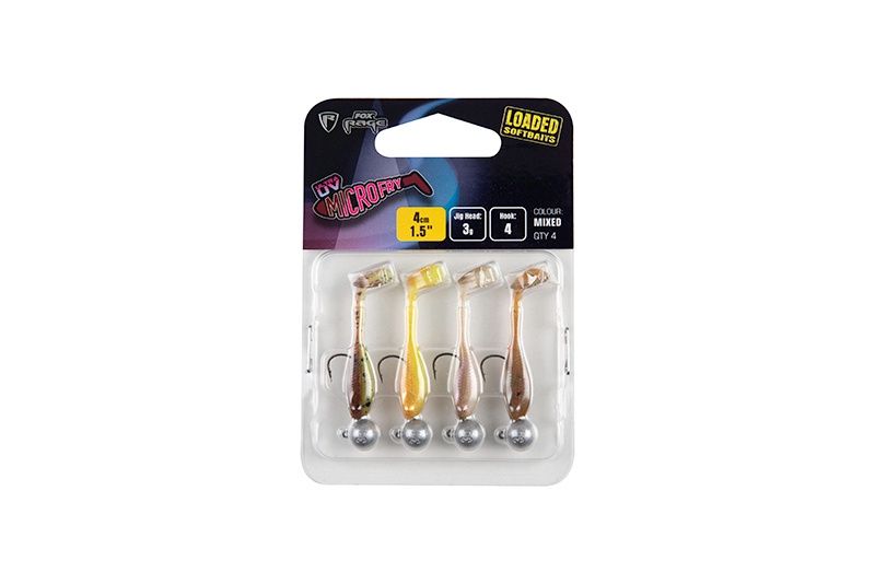 Fox Rage Micro Fry Mixed UV Colour Pack loaded 4 cm 3 g 4 pcs