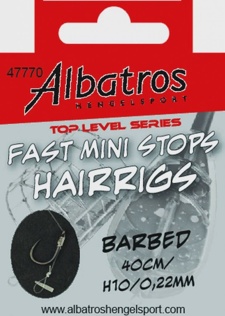 Albatros Fast Mini Stops Hairrigs 10 cm #10/0.22 mm 6 pcs