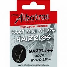 Albatros Fast Mini Stop Hairrigs barbless 40 cm/#14/0.18 mm