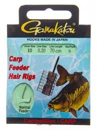 Gamakatsu Carp Feeder Hair Rigs #12 0.18 12 cm 6 pieces