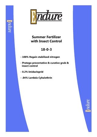 Summer Fertilizer with Insect Control: 18-0-3