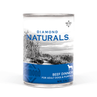 Pet - Diamond Naturals Adult &amp; Puppy Beef Dinner, Size: Case of 12