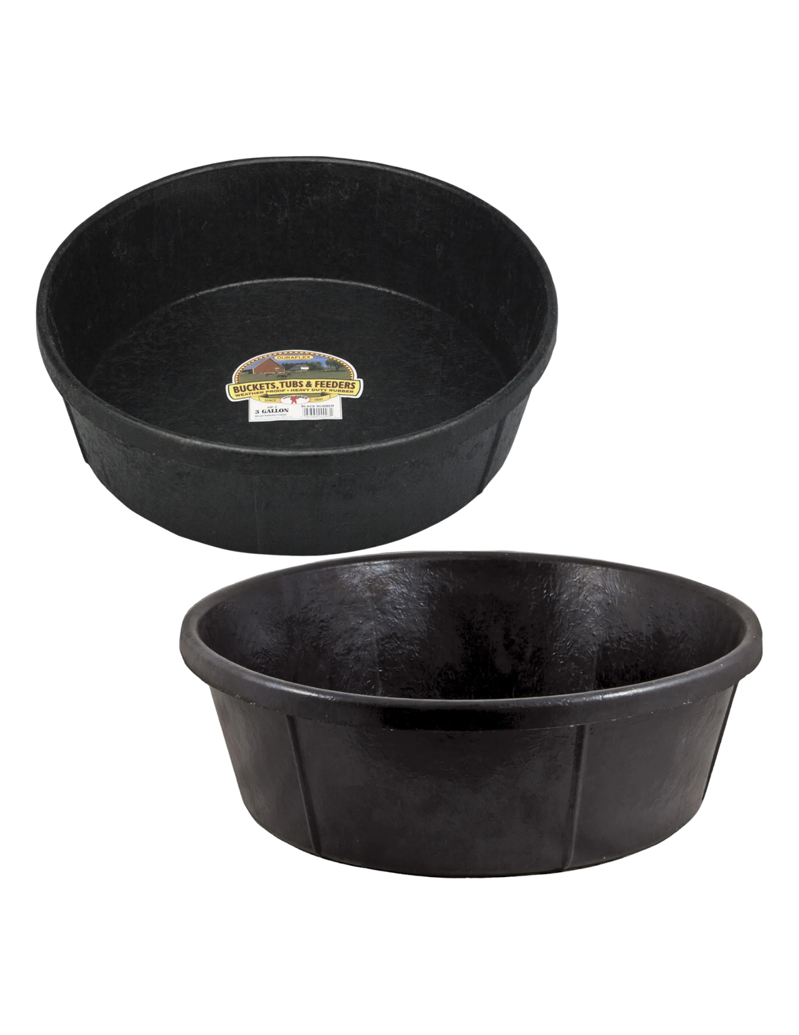 Rubber Feed Pan, Size: 2 Quart