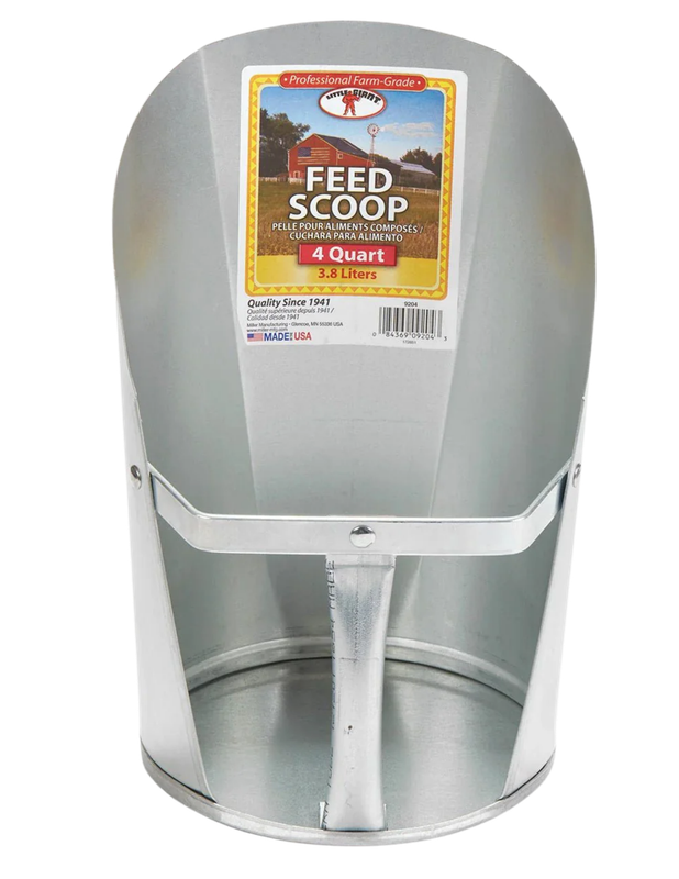 Galvanized Feed Scoop - 4 Quart