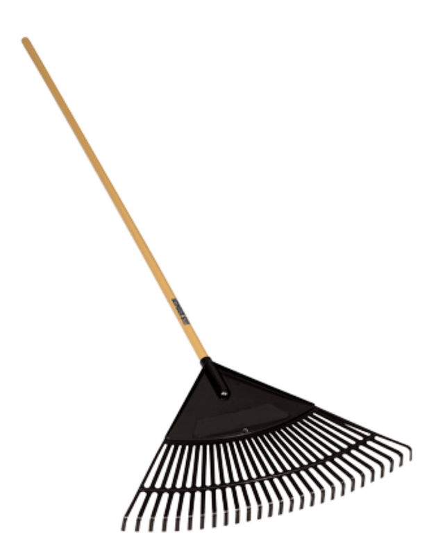 24" Black Poly Leaf Rake