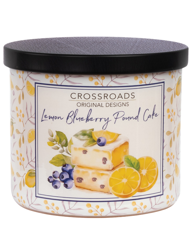 15oz Country Cottage Candle - Lemon Blueberry Pound Cake