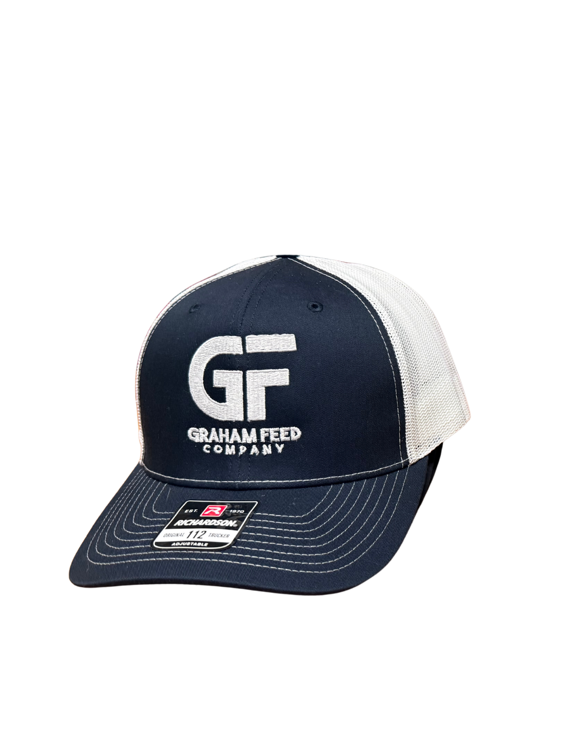 BB- Graham Feed Company Hat R112- Navy with White
