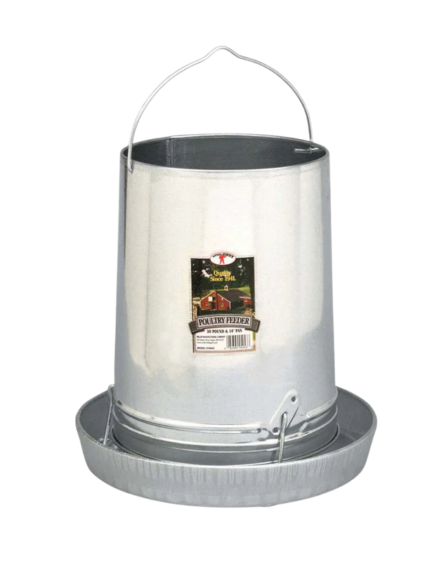 Galvanized Hanging Poultry Feeder - 12LB