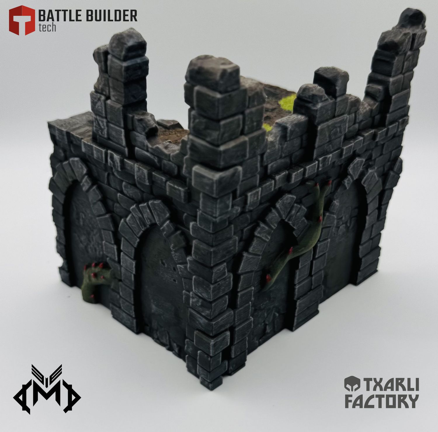 High Detail Abandoned Ruin Style Chapter Approved Compatible 3D Printed Terrain
