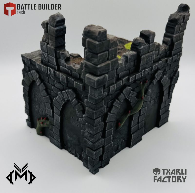 High Detail Abandoned Ruin Style Chapter Approved Compatible 3D Printed Terrain