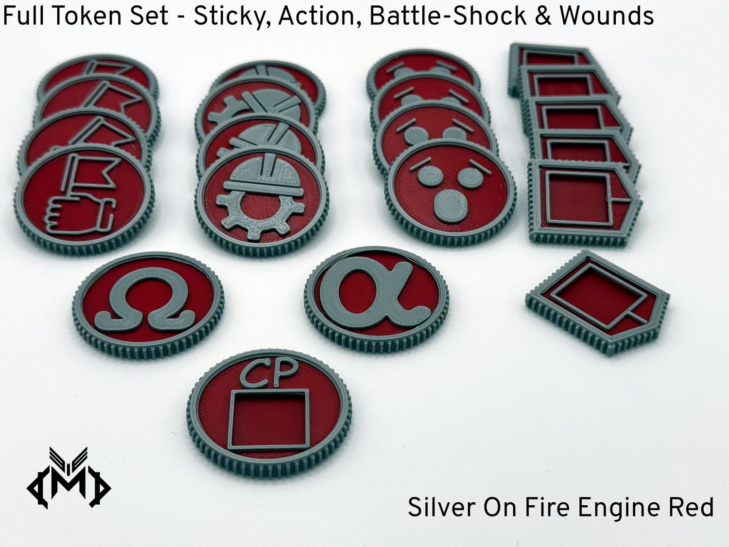 3D Printed Tokens to Track Action/Sticky/Battle-Shock/CP/Wounds/Factions