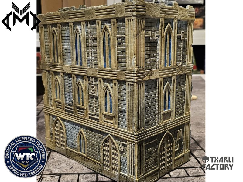 Foldable Gothic Cathedral WTC Approved 3D Printed Tournament Terrain Pack
