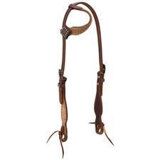 **Weaver Leather Rough Out Oiled Canyon Rose Sliding Ear Headstall