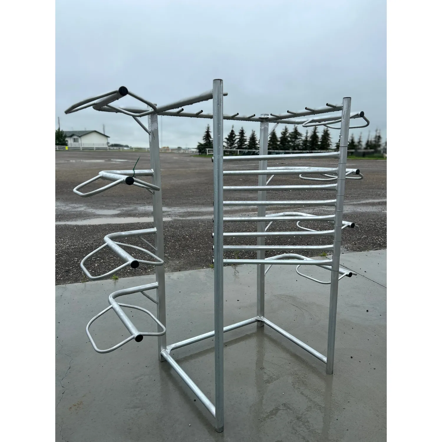 8 Tier Saddle Rack - Swivel Pad Rack