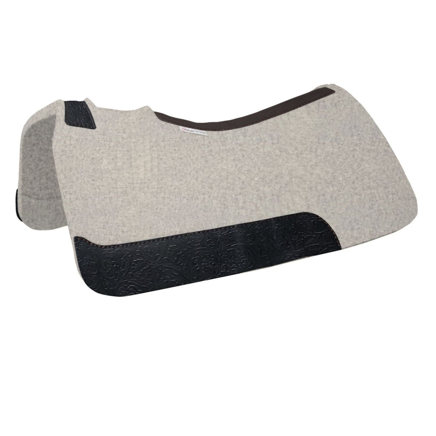 5 Star 7/8" Thick Western Contoured Natural Saddle Pad-Black Cowboy Wear Leathers