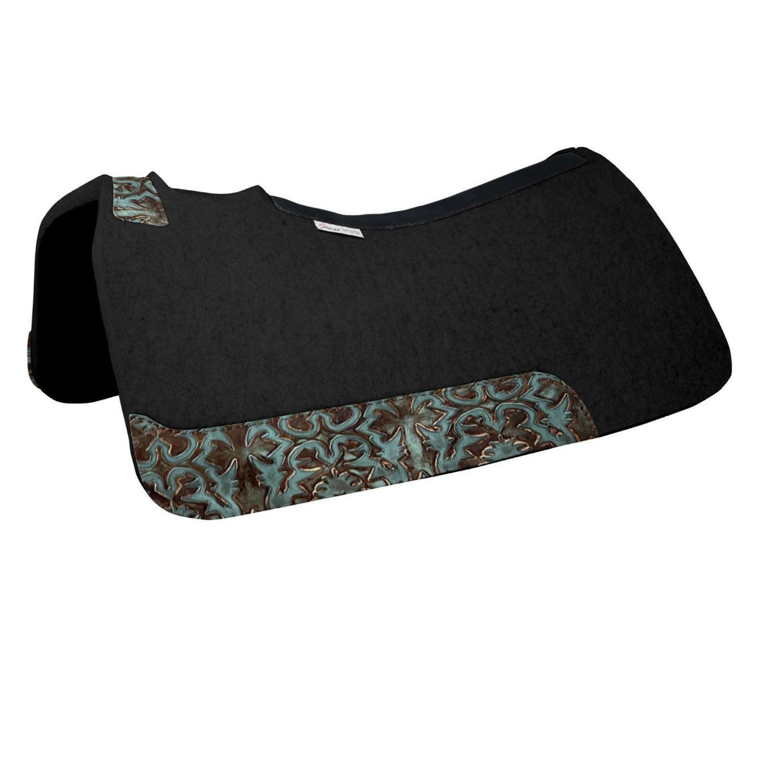5-Star Equine 7/8" 30"x30" All Around Saddle Pad-Blue &amp; Copper Laredo