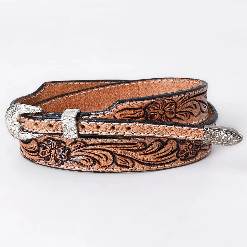 American Darling Hand Tooled Leather Hat Band - ADHTBR114