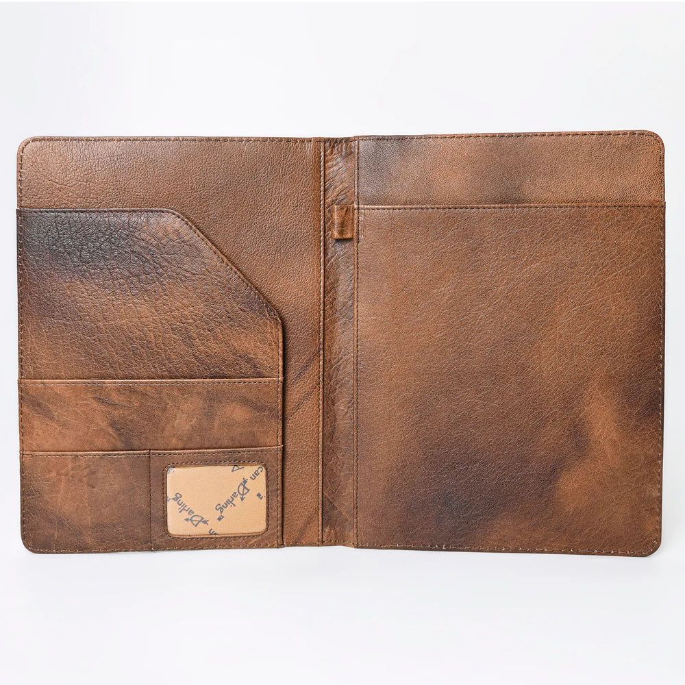 American Darling Leather Hand-Tooled Notebook Cover