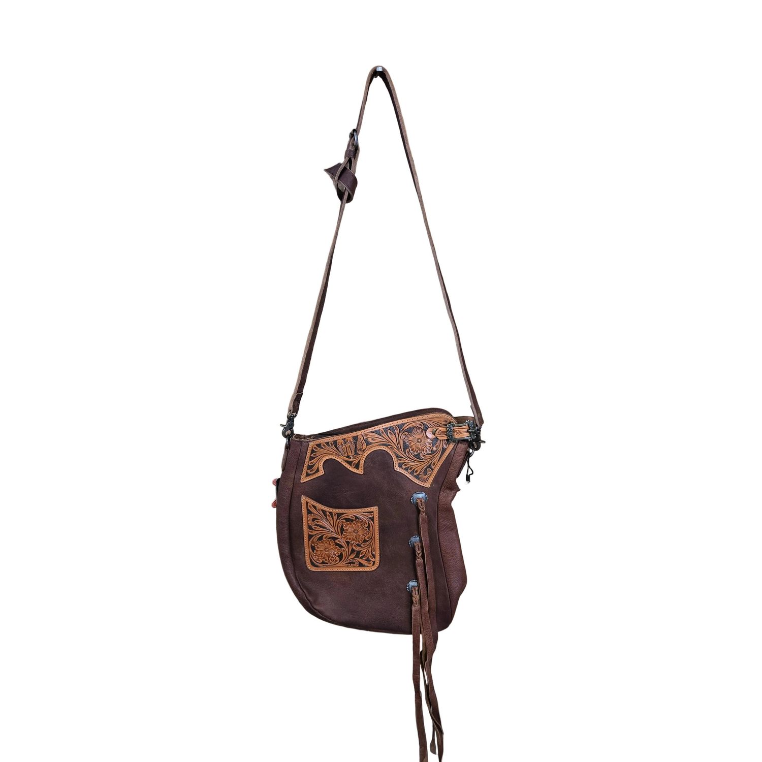 American Darling Hand tooled Large Cross Body Bag