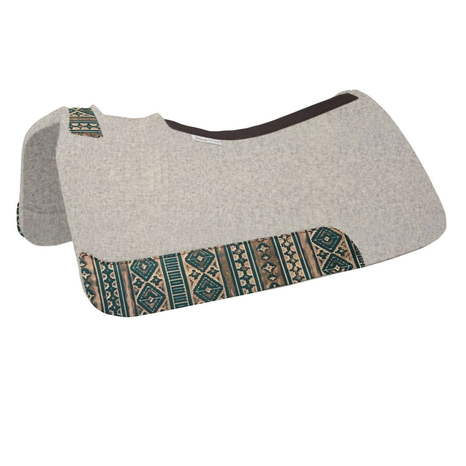 5-Star Equine 7/8" 30"x28" Barrel Saddle Pad-Blue &amp; Gold Navajo