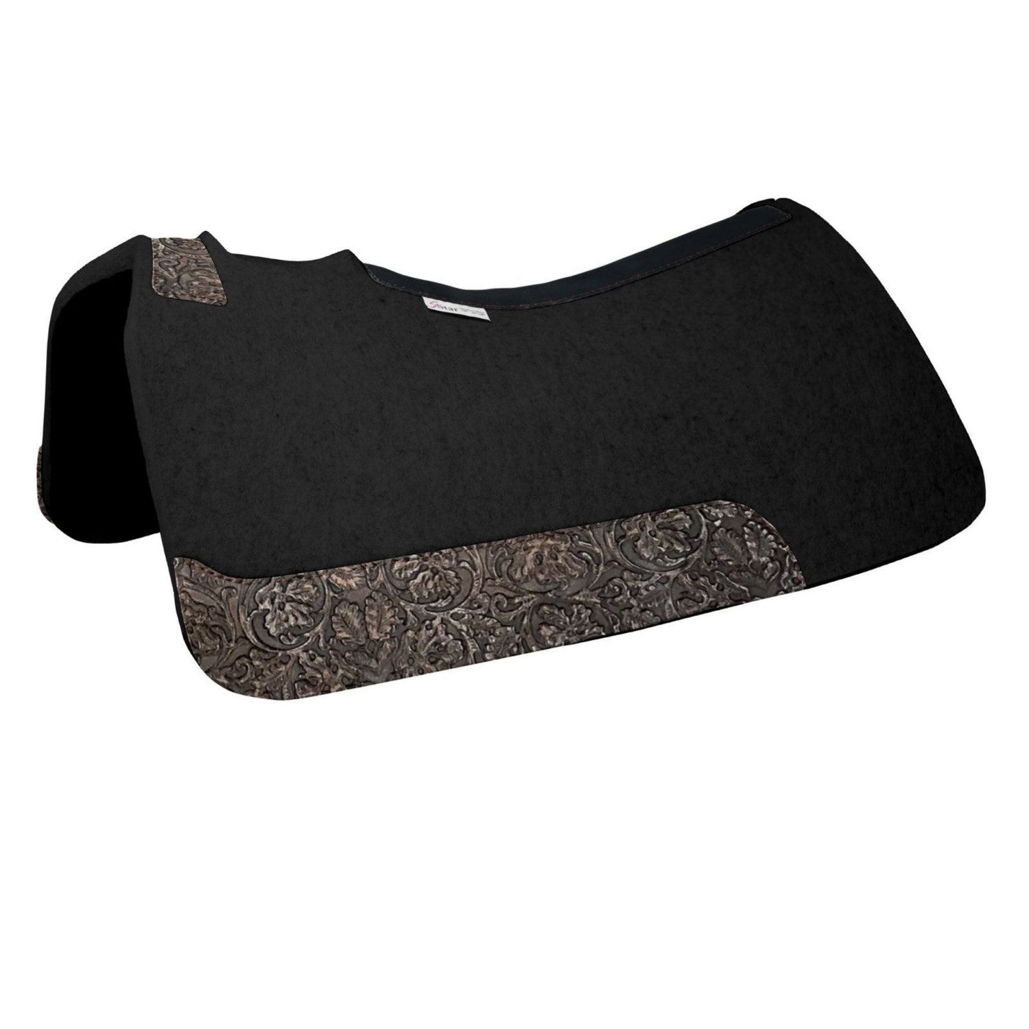 5-Star Equine 7/8" 30"x30" All Around Saddle Pad-Brown Cowboy Tooled