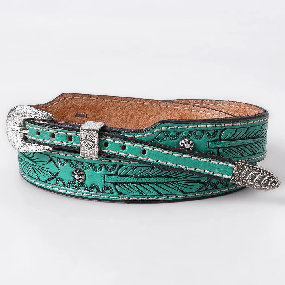 American Darling Hand Tooled Leather Hat Band - ADHTBR101