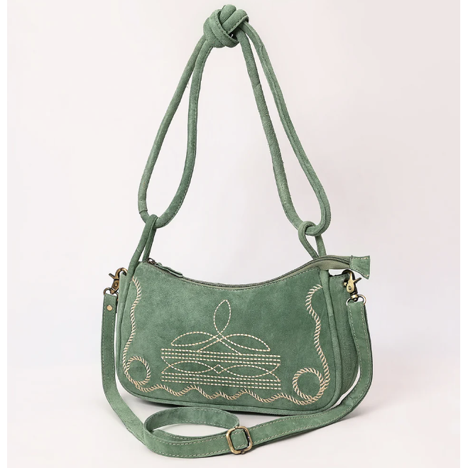 American Darling Women's Genuine Western Suede Leather Crossbody Purse - ADBGA645E
