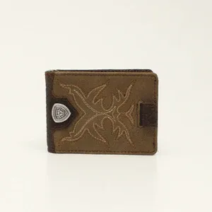 Ariat Boot Stitch Bifold Wallet - Medium Brown