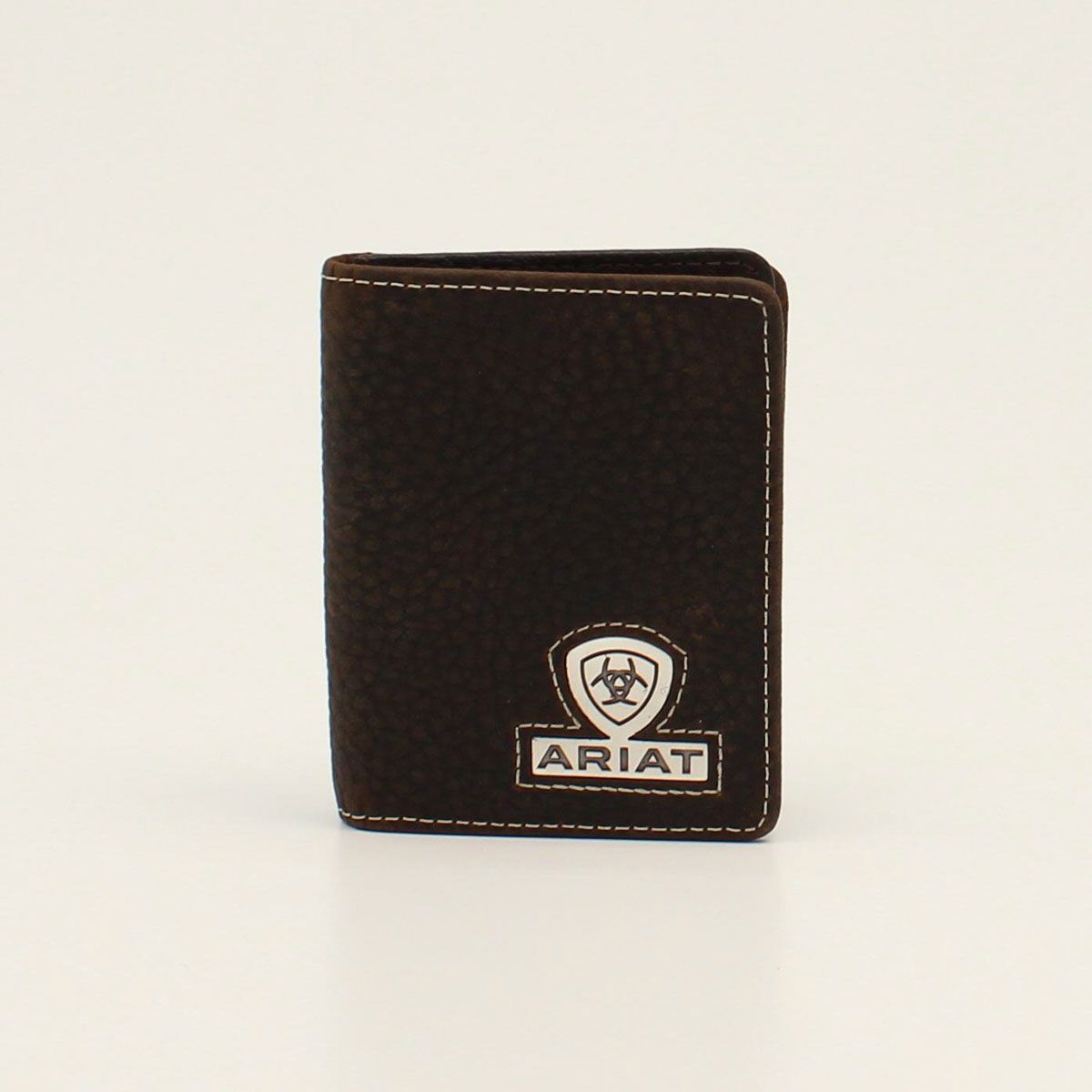 Ariat Men's Bifold Money Clip Wallet - Brown Rowdy
