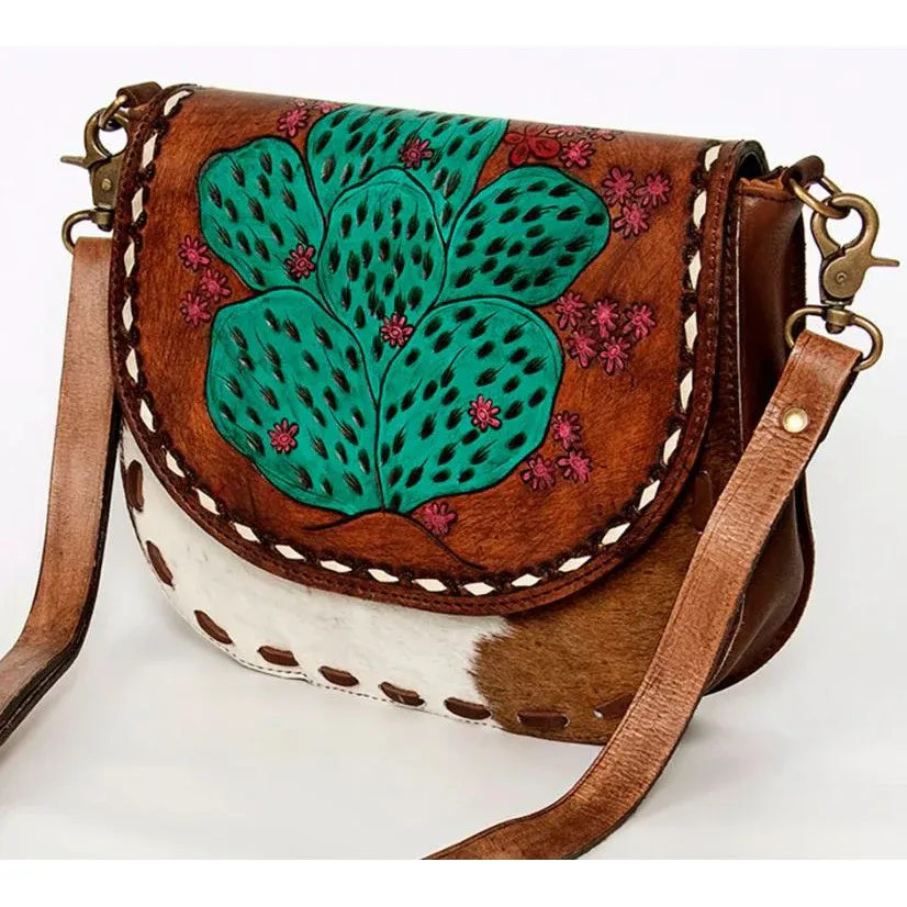 American Darling Messenger Hand Tooled Handbag-E