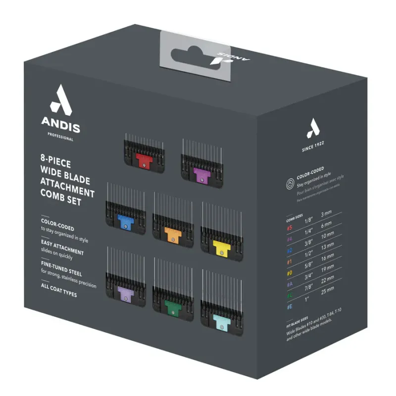 Andis 8 Piece Wide Clipper Guard Set