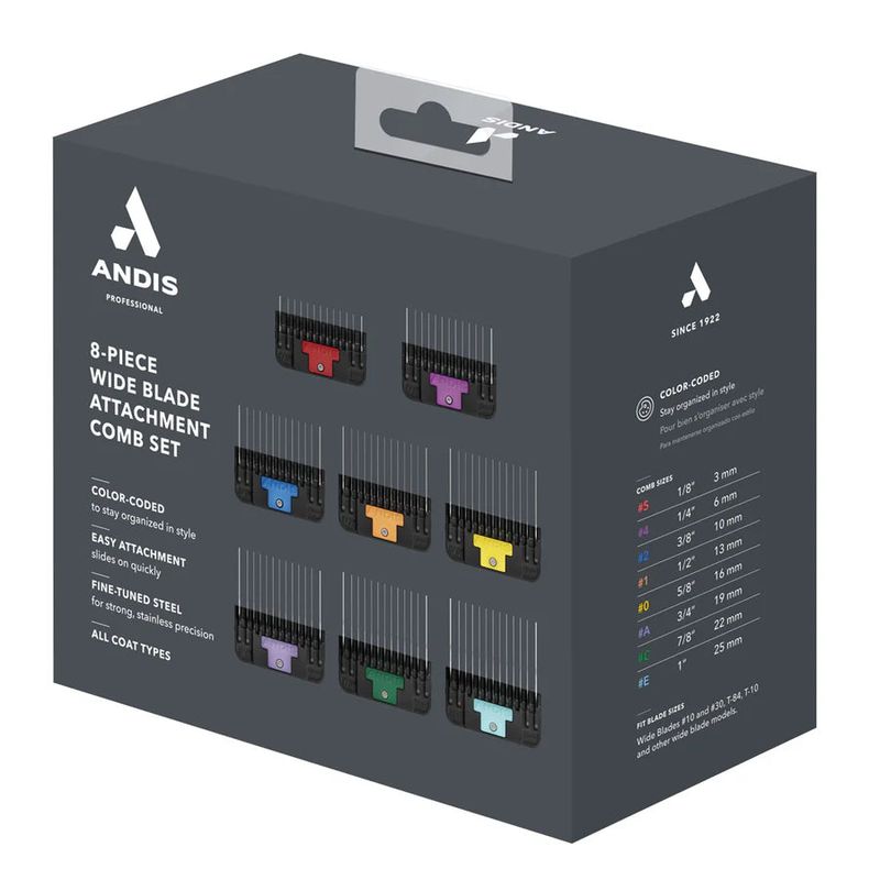Andis 8 Piece Wide Clipper Guard Set