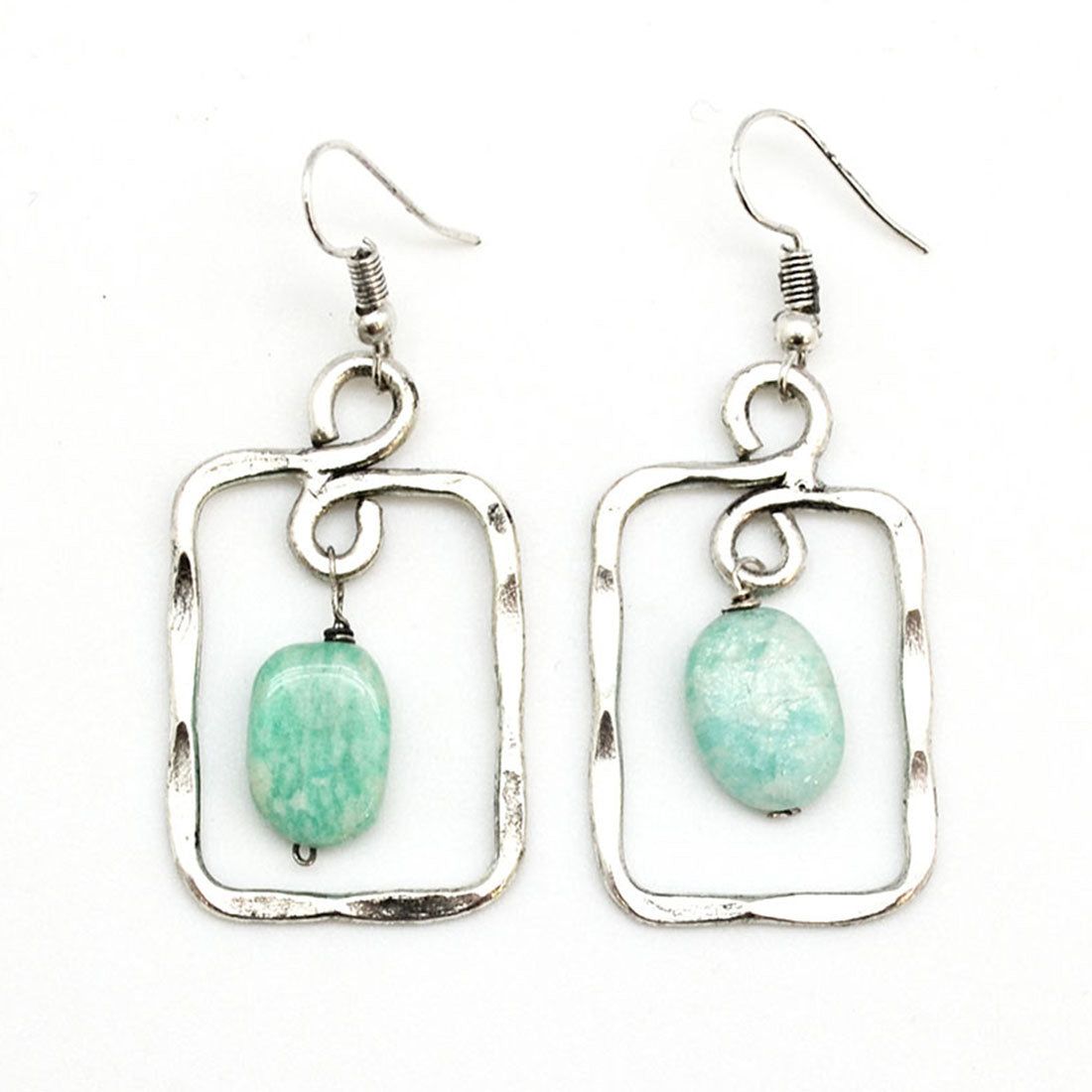 Anju Banjara Earrings with Amazonite
